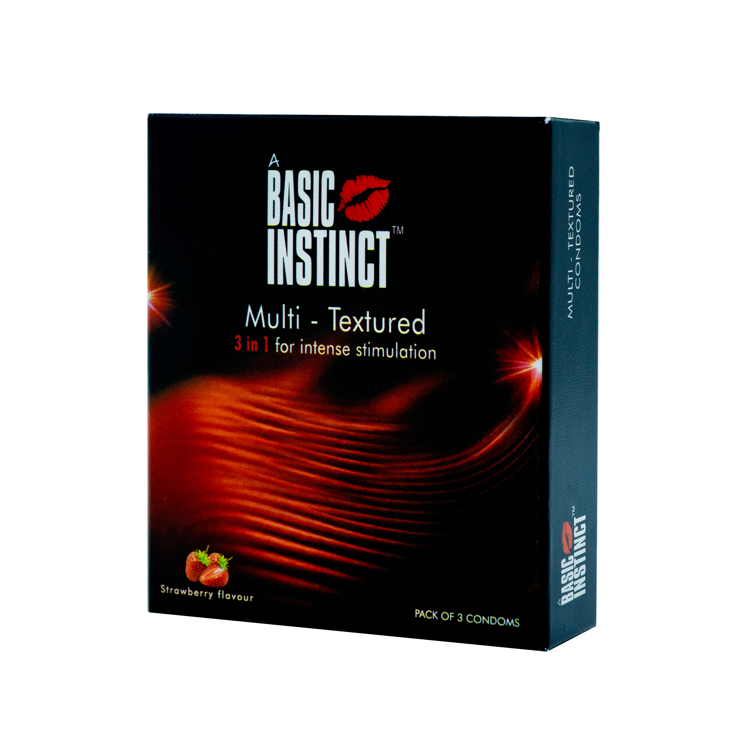 Multi Textured Condoms Strawberry Pack of 3’s