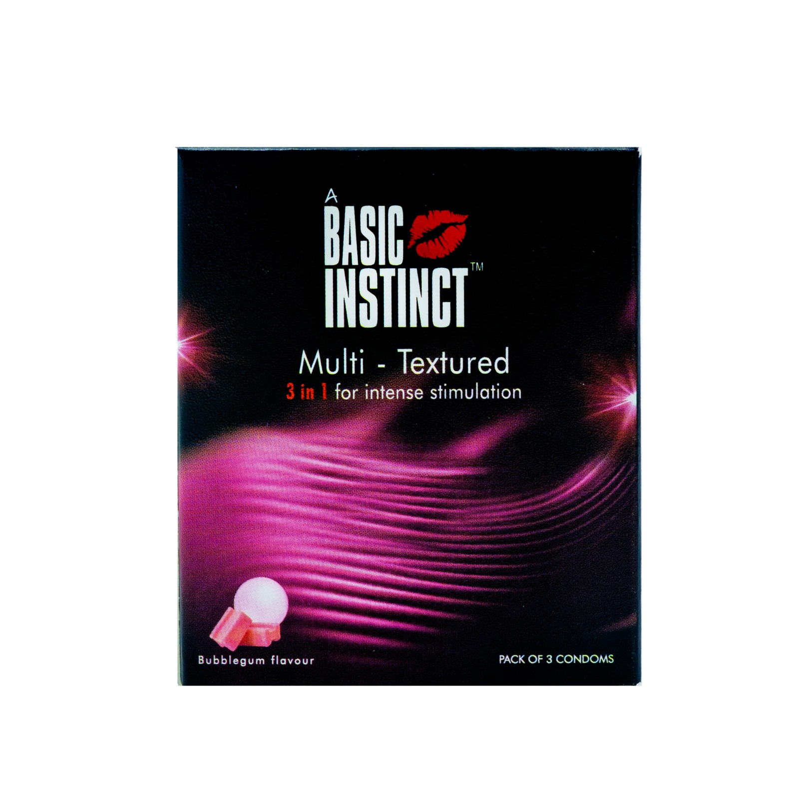 Multi Textured Condoms Bubblegum Pack of 3’s